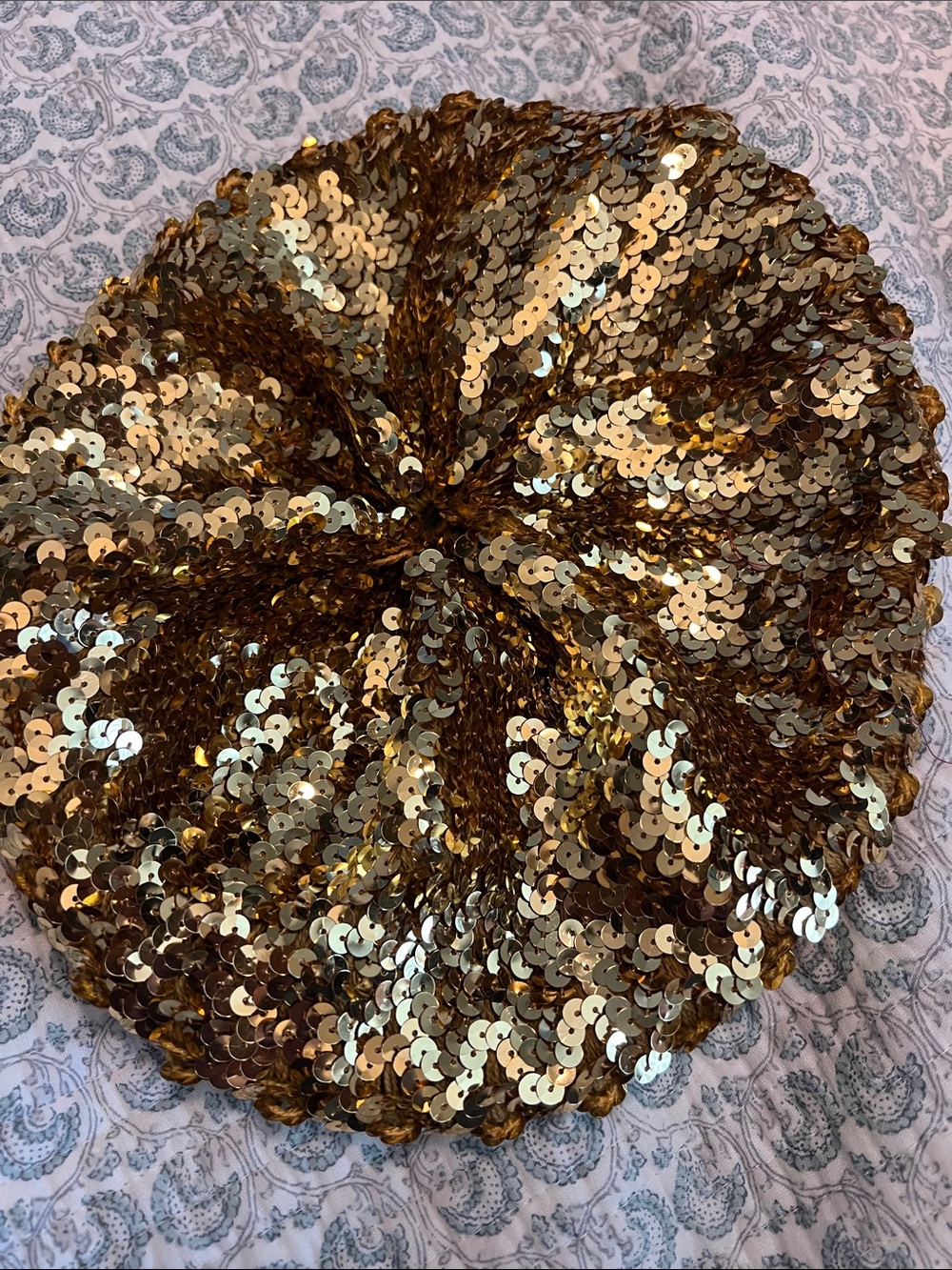 Gold Sequin Beret